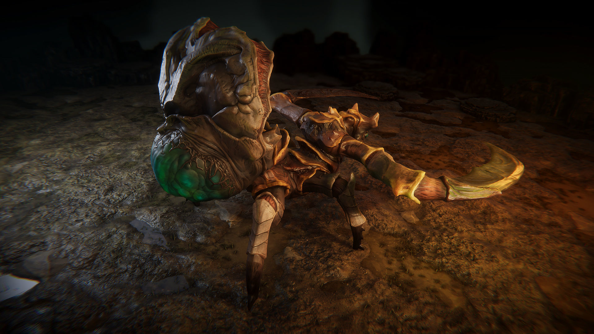 Insect beast Low-poly 3D model_6