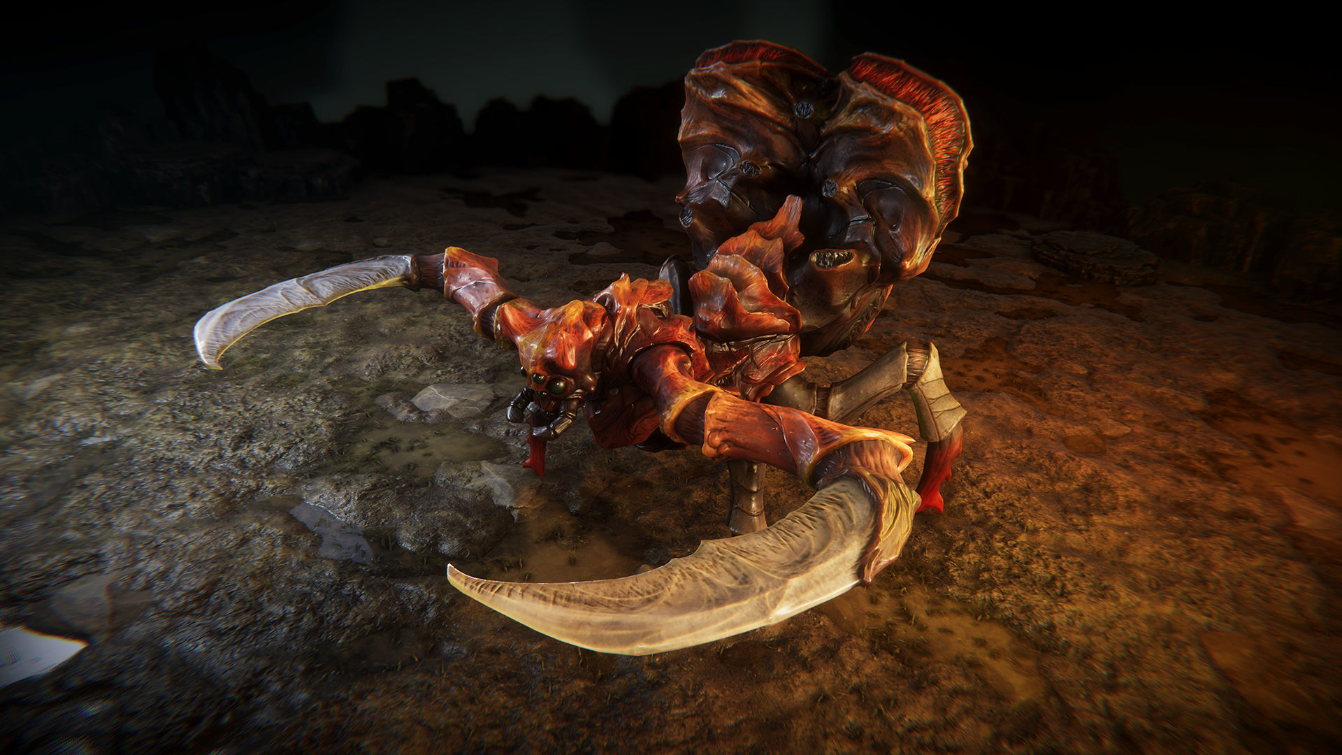 Insect beast Low-poly 3D model_10