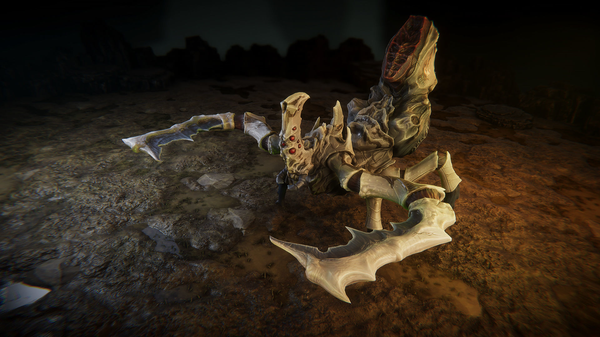 Insect beast Low-poly 3D model_3