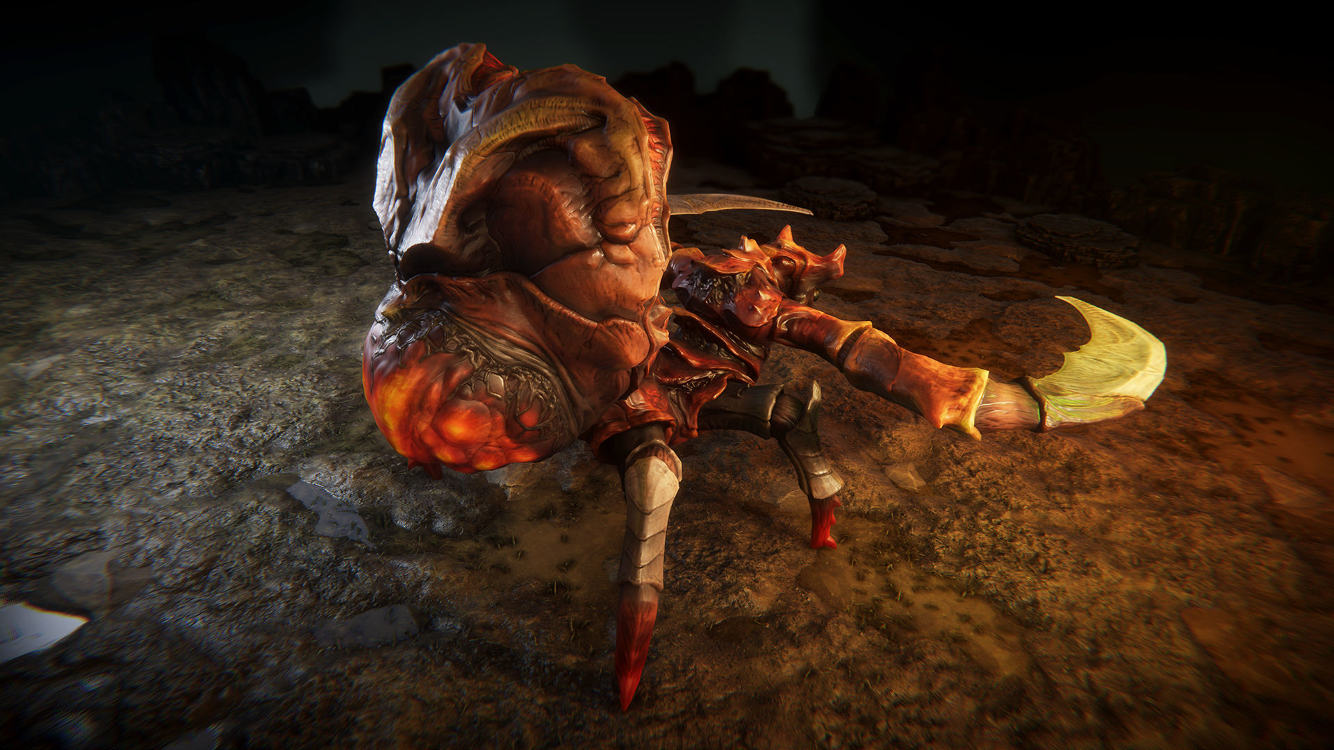 Insect beast Low-poly 3D model_9