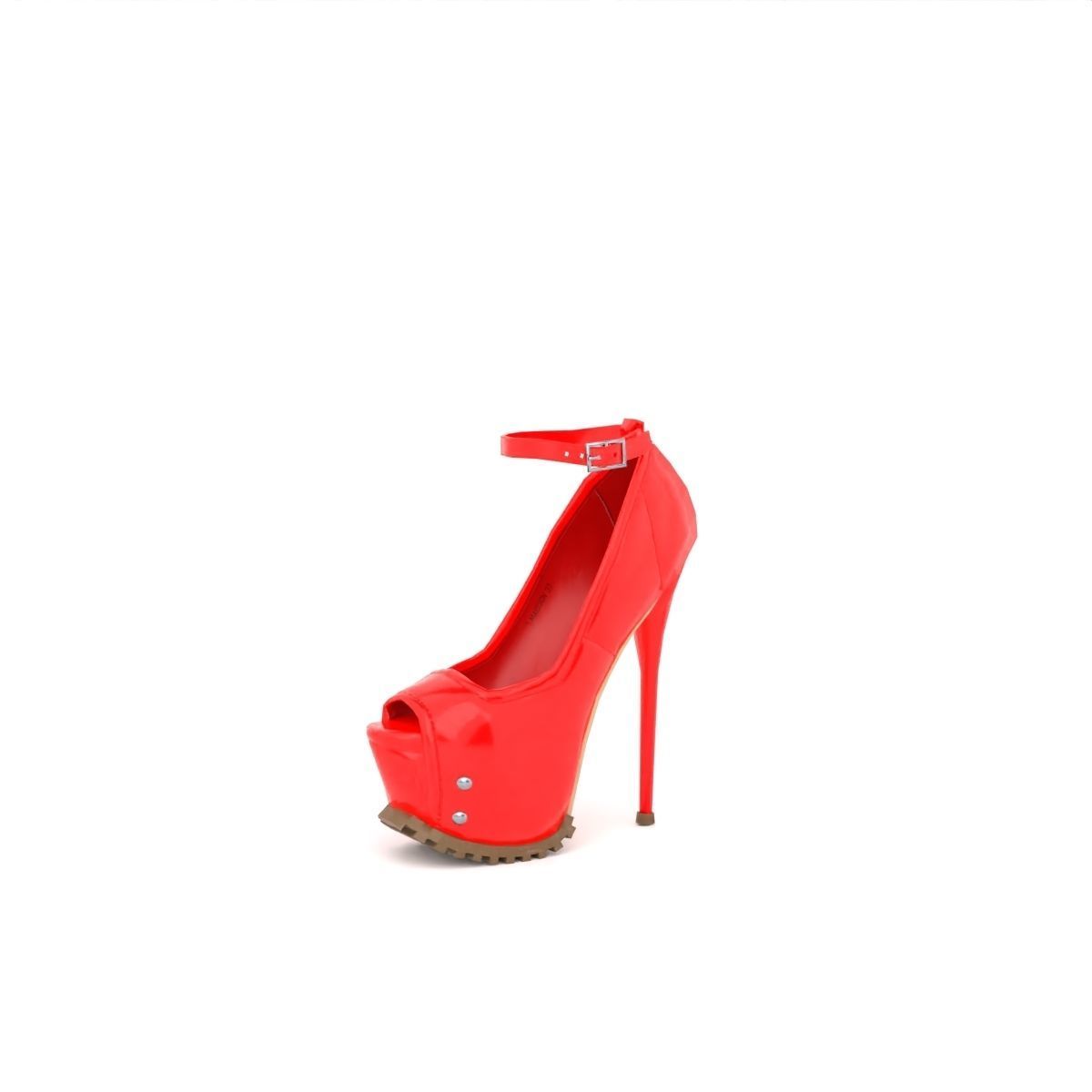 Shoes High Heels 4k Low Poly Low-poly 3D model_4