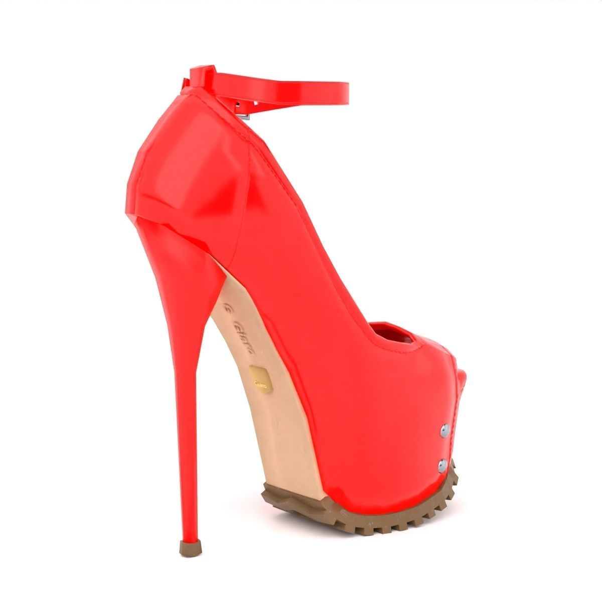 Shoes High Heels 4k Low Poly Low-poly 3D model_13