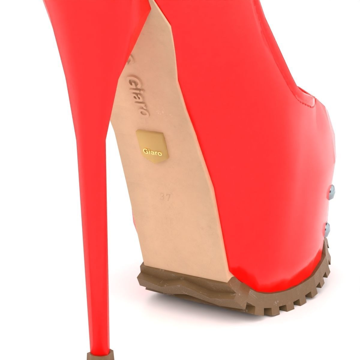 Shoes High Heels 4k Low Poly Low-poly 3D model_14