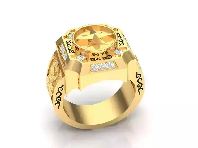 Male calco with stars