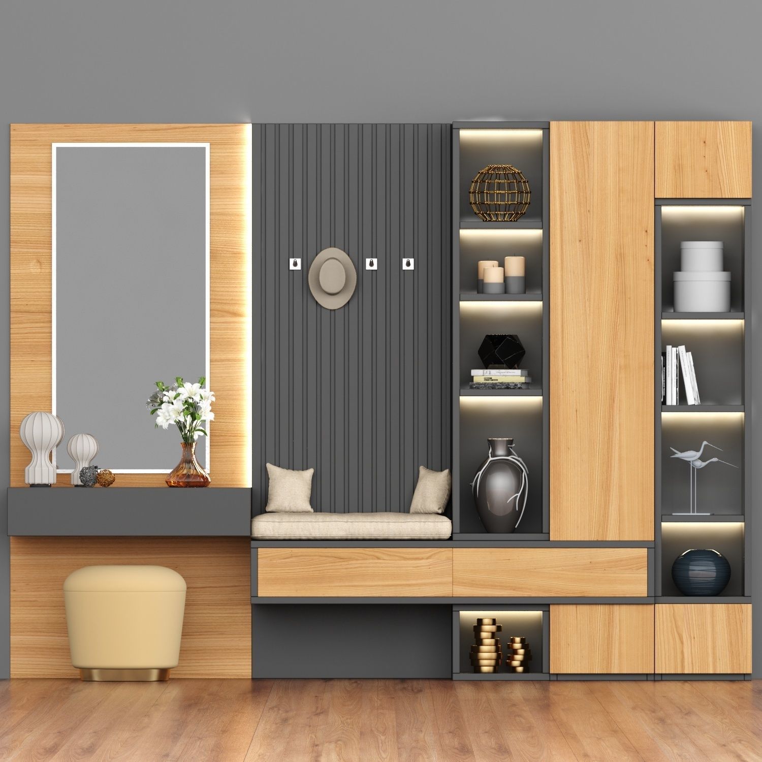 Hallway 129 3D model_1