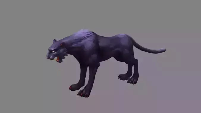 Cartoon black panther