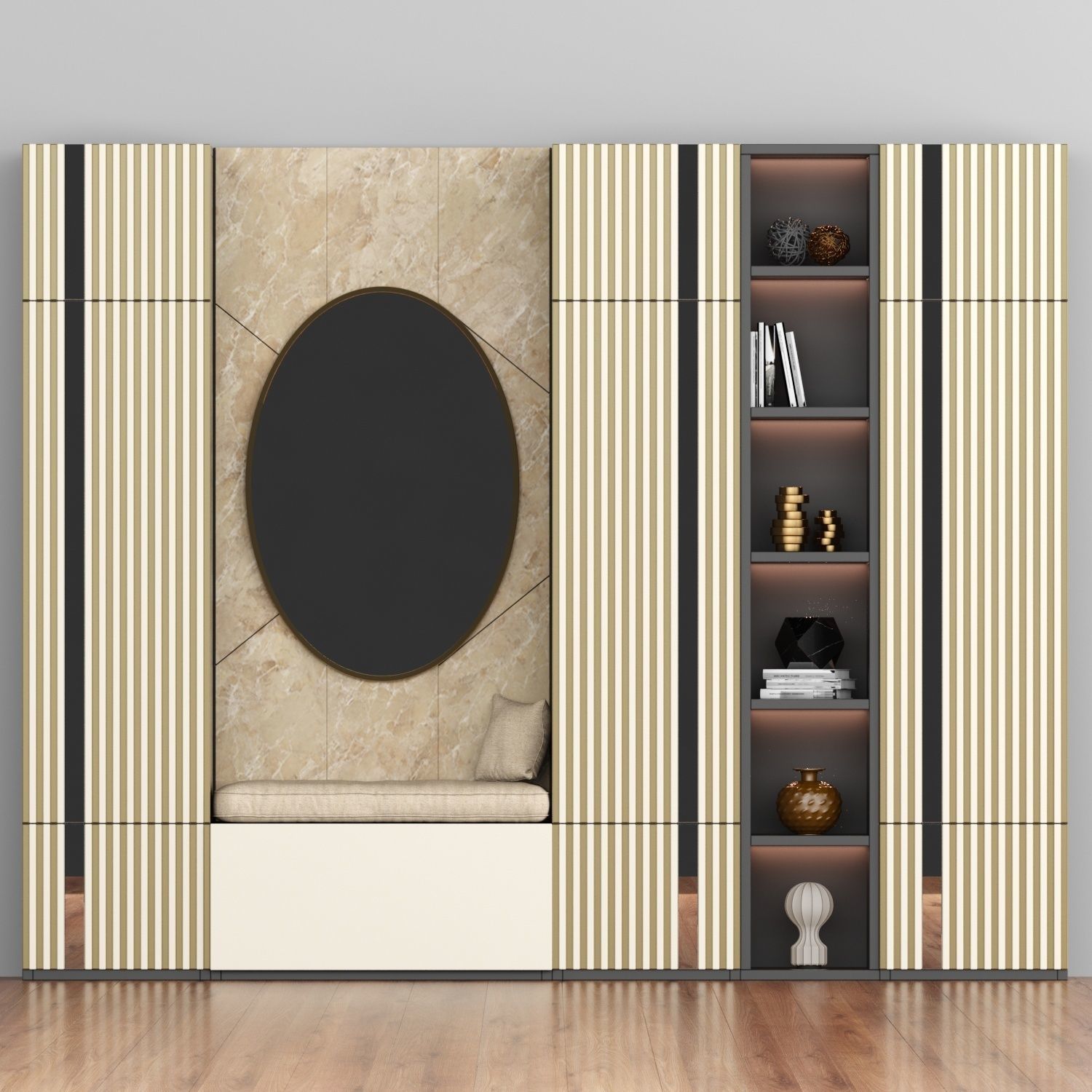 Hallway 130 3D model_1