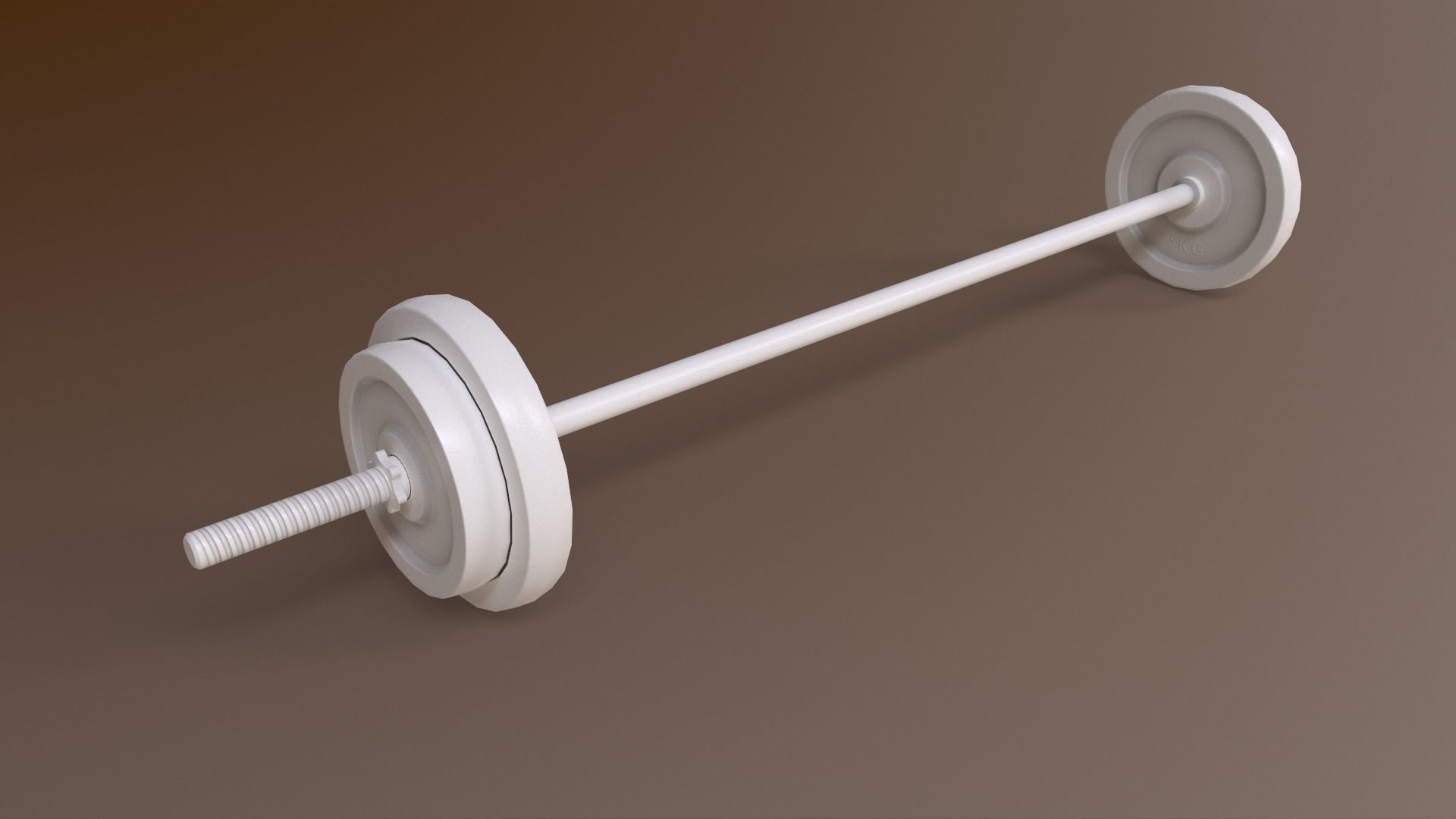 PBR Adjustable Barbell Set A3 Low-poly 3D model_20