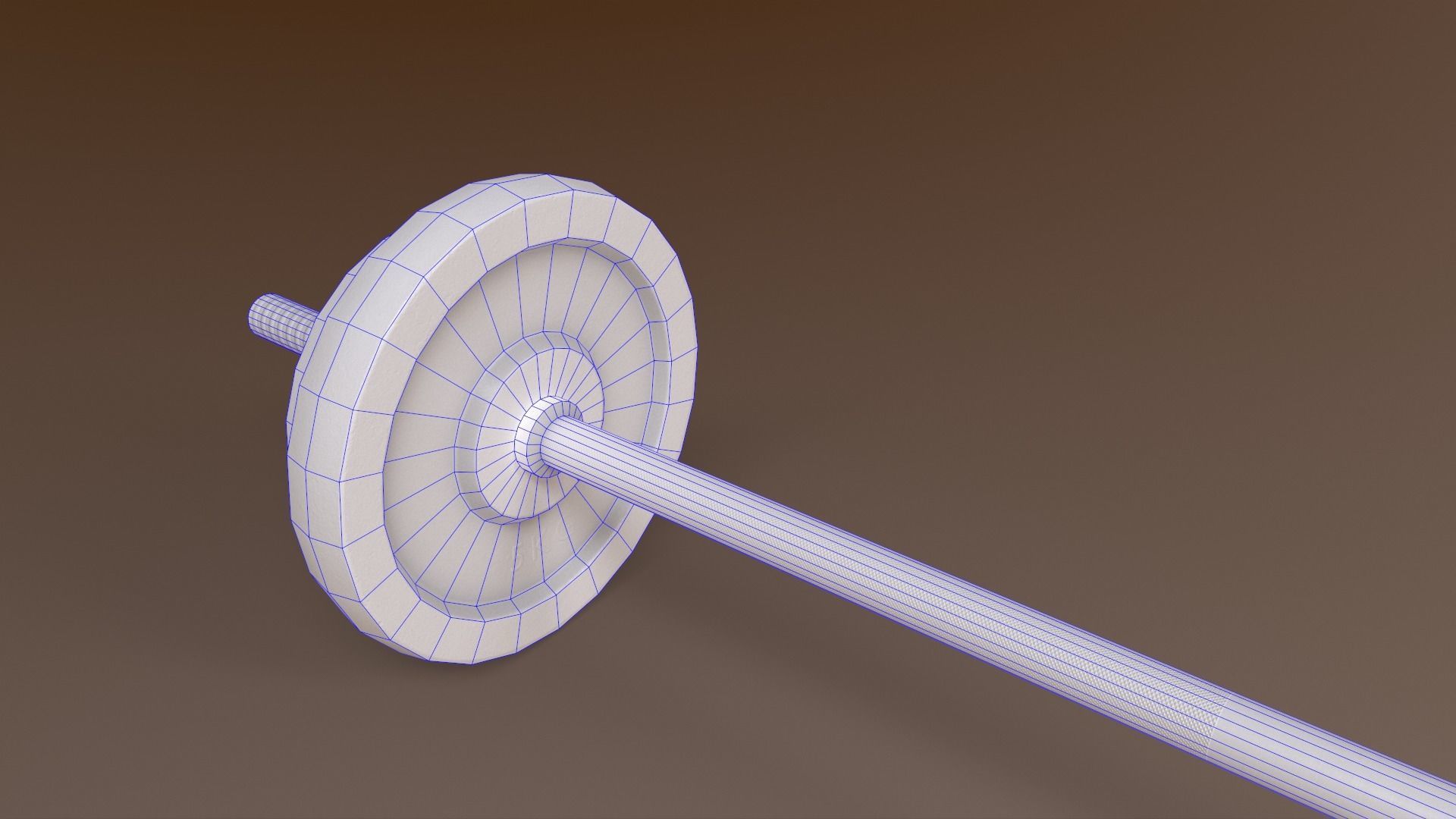 PBR Adjustable Barbell Set A3 Low-poly 3D model_19