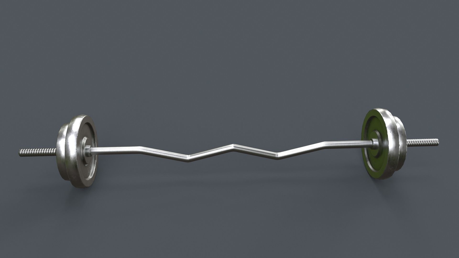 PBR Adjustable Barbell Set A3 Low-poly 3D model_12