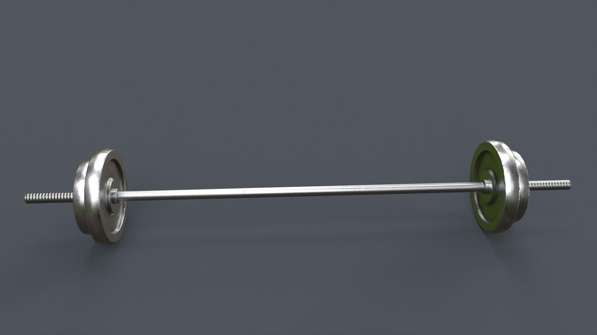 PBR Adjustable Barbell Set A3 Low-poly 3D model_11
