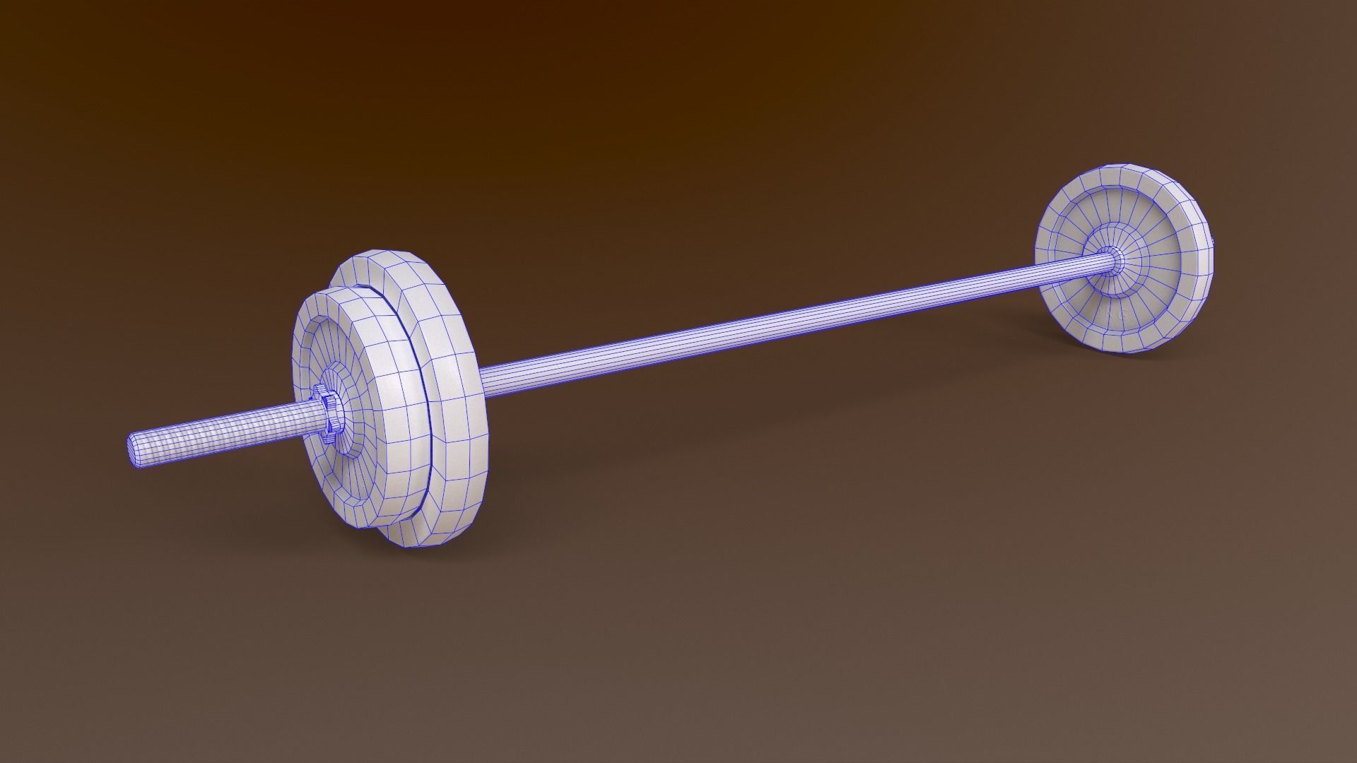 PBR Adjustable Barbell Set A3 Low-poly 3D model_23