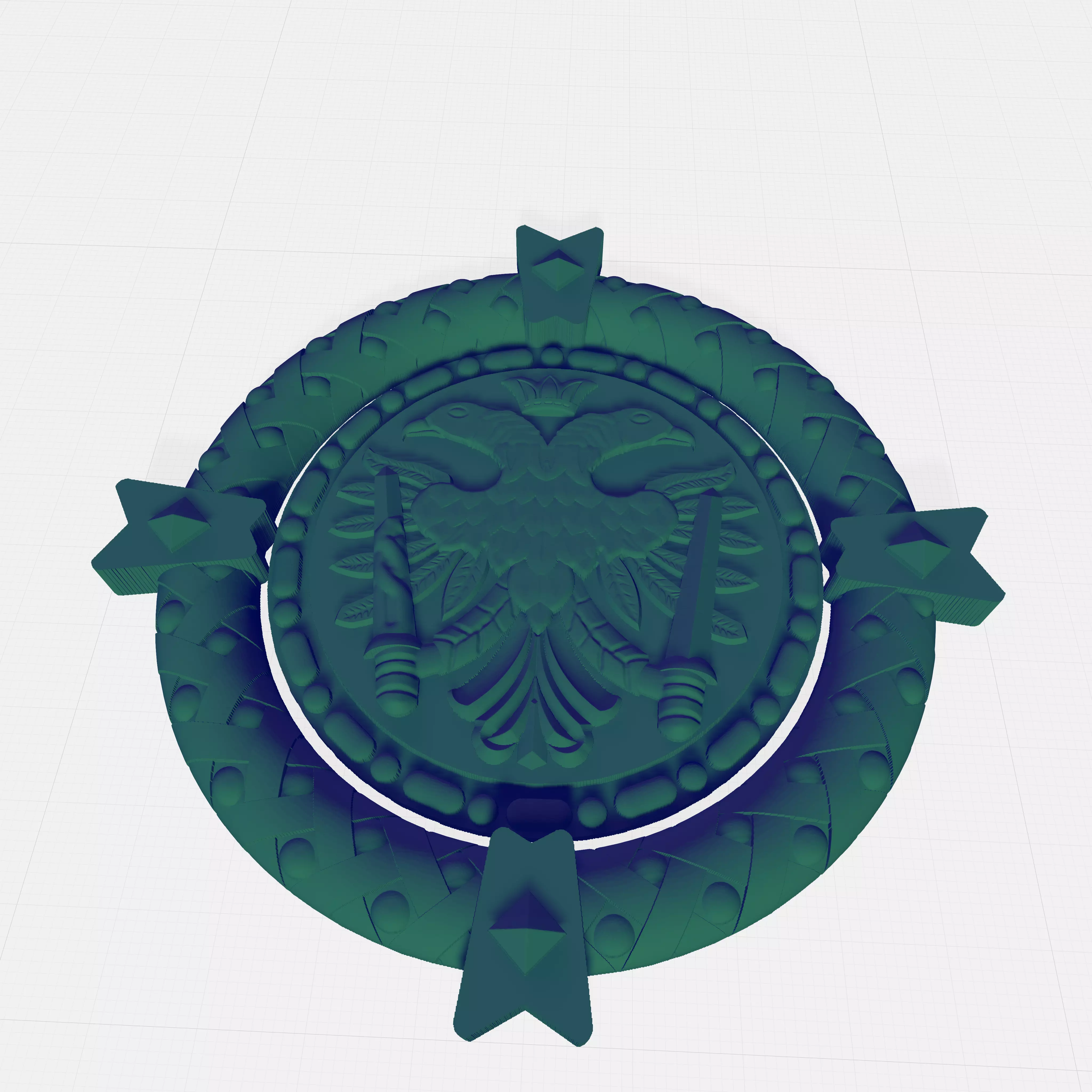 Romanian Orthodox Church Emblem Mount Athos 3D model_0