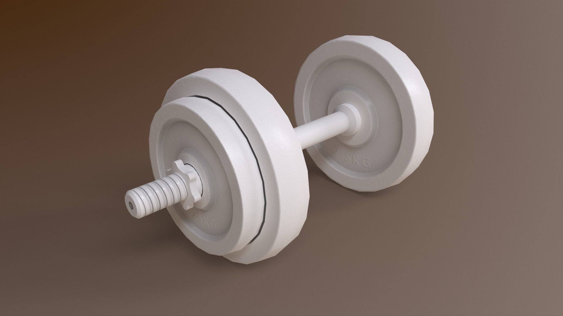 PBR Adjustable Dumbbell Set B1 Low-poly 3D model_18