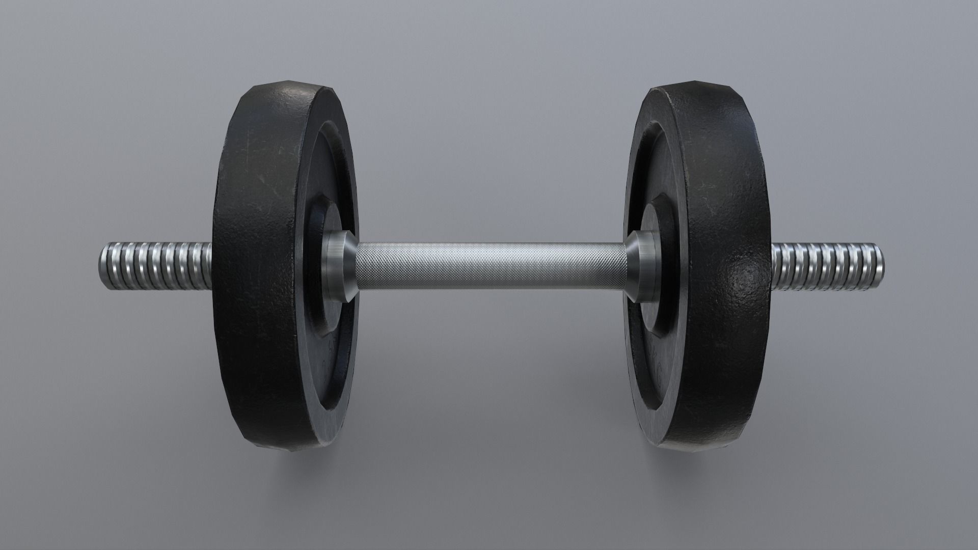 PBR Adjustable Dumbbell Set B1 Low-poly 3D model_9