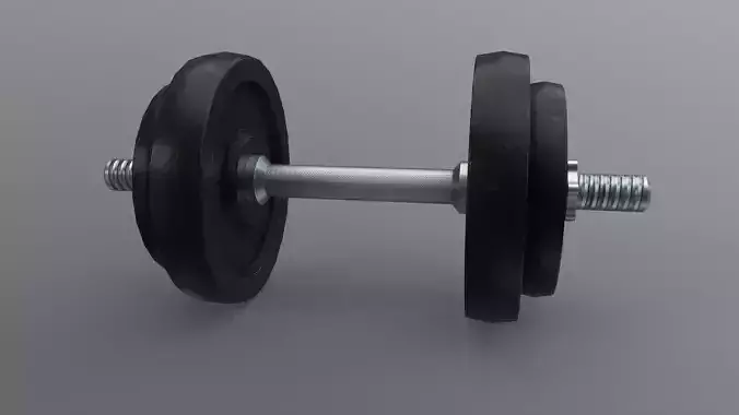 PBR Adjustable Dumbbell Set B1 Low-poly 3D model