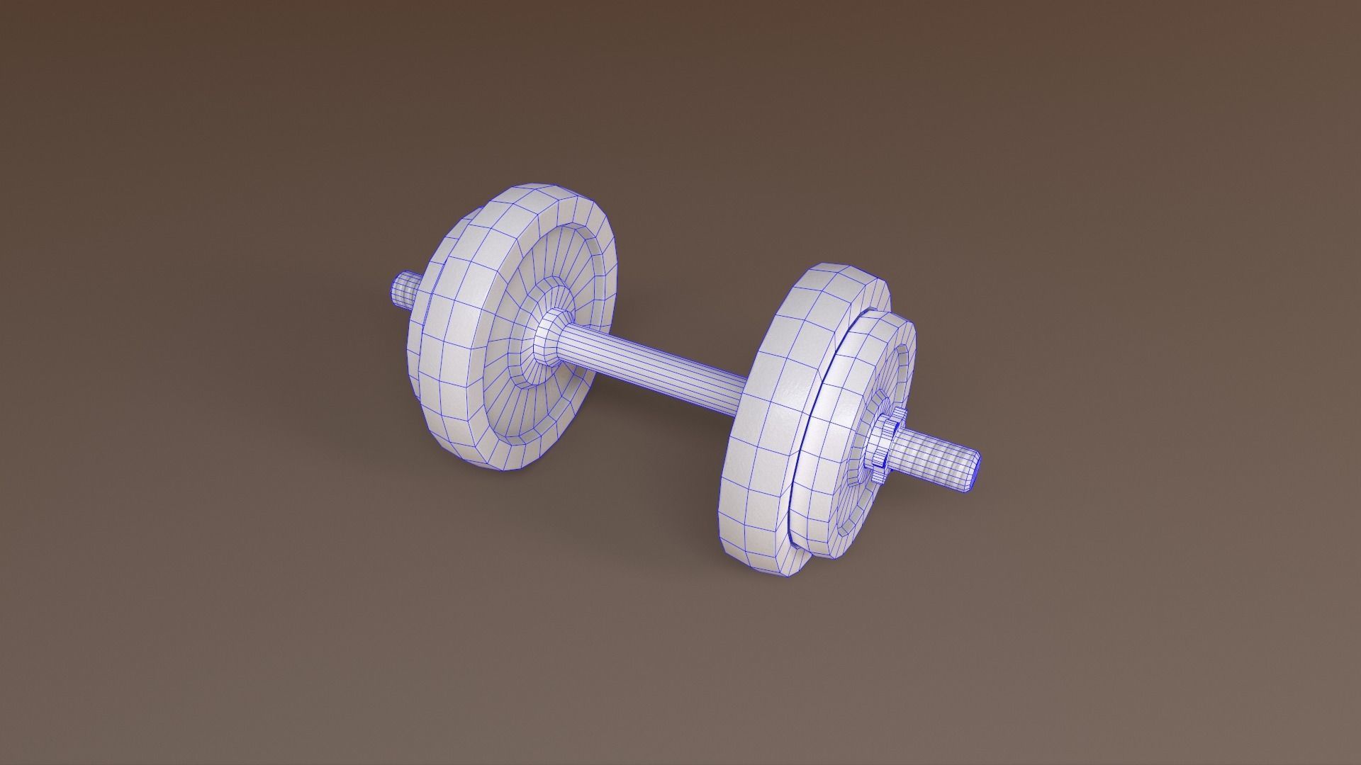 PBR Adjustable Dumbbell Set B1 Low-poly 3D model_15