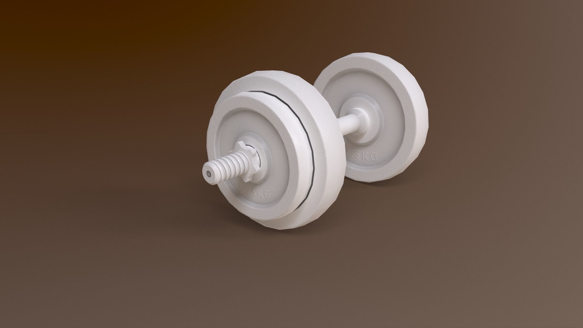 PBR Adjustable Dumbbell Set B1 Low-poly 3D model_20