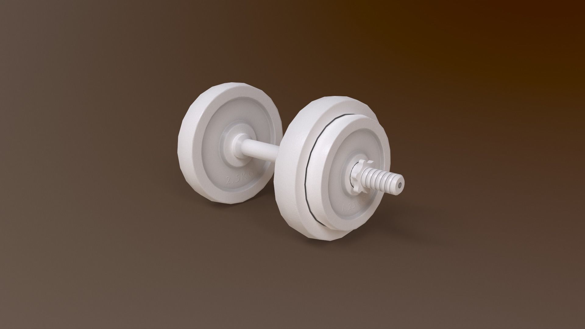 PBR Adjustable Dumbbell Set B1 Low-poly 3D model_12