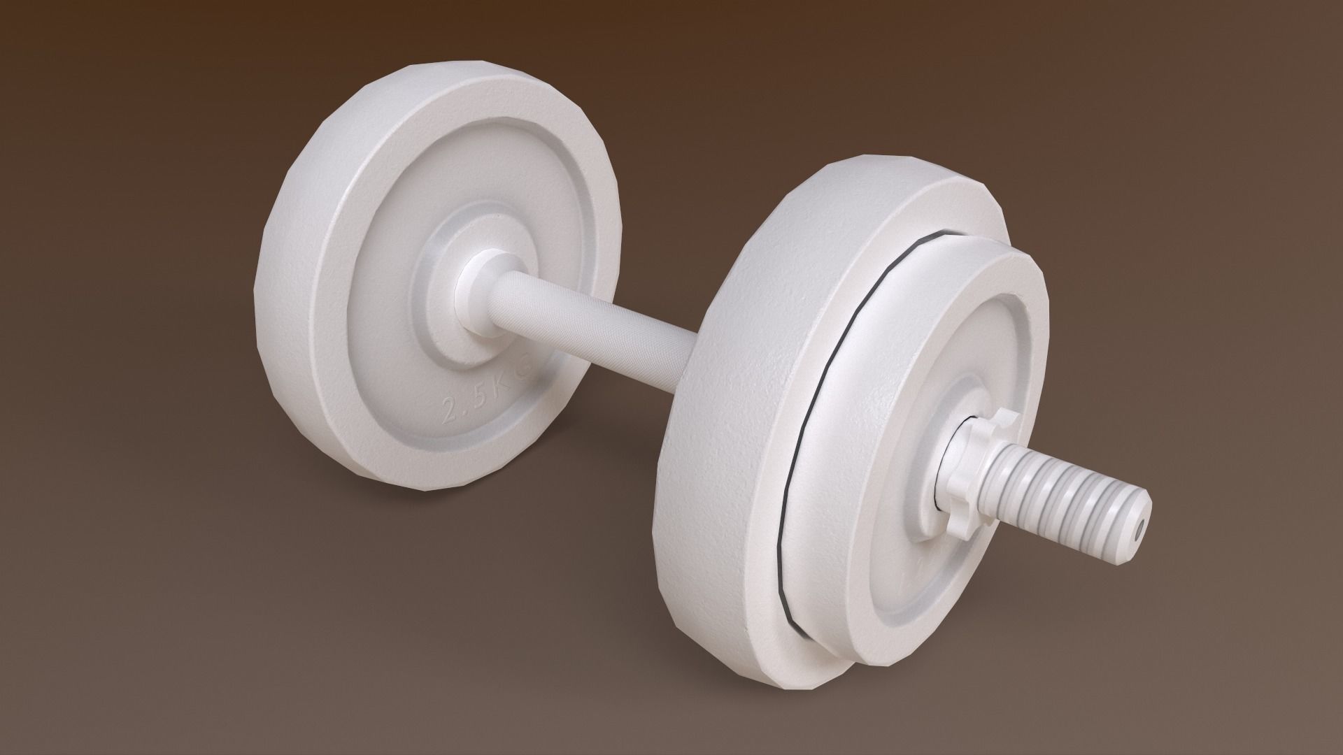 PBR Adjustable Dumbbell Set B1 Low-poly 3D model_16