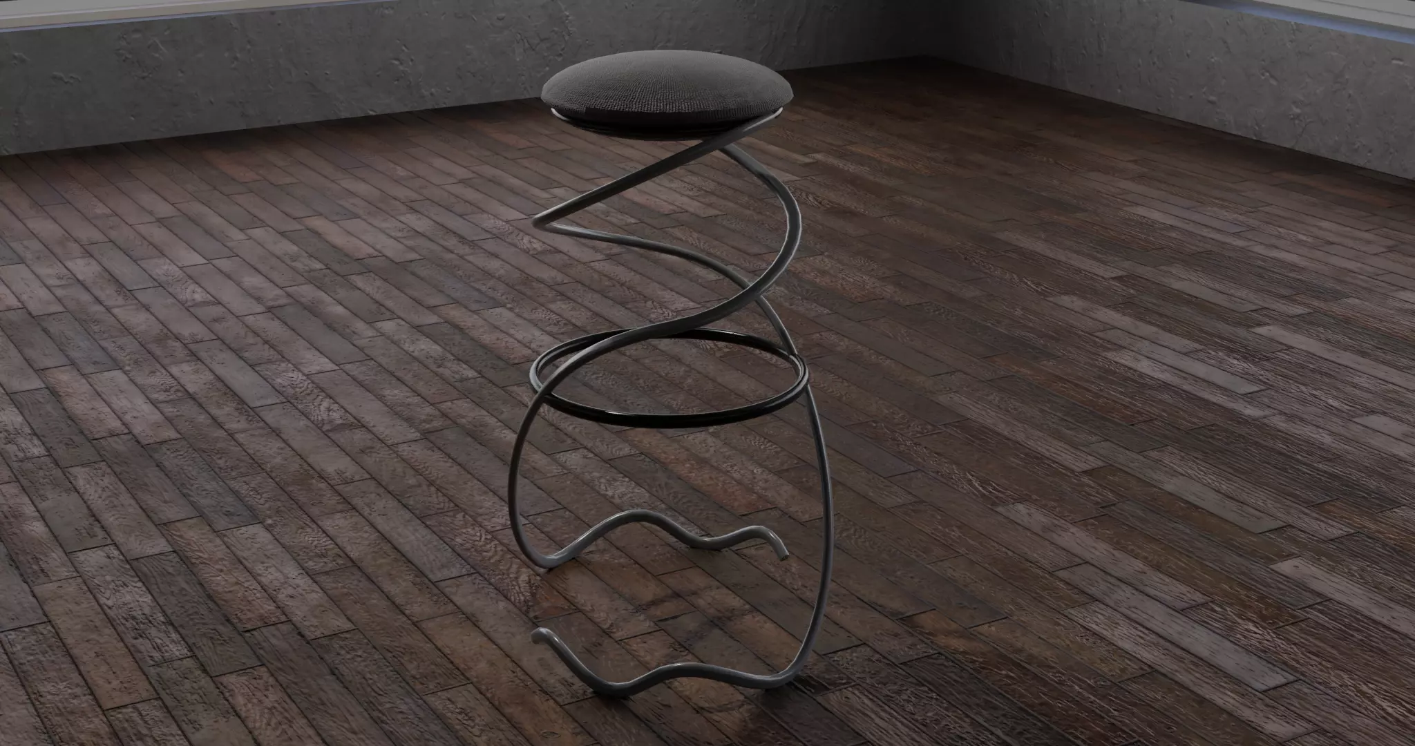 Bar chair  3D model_0