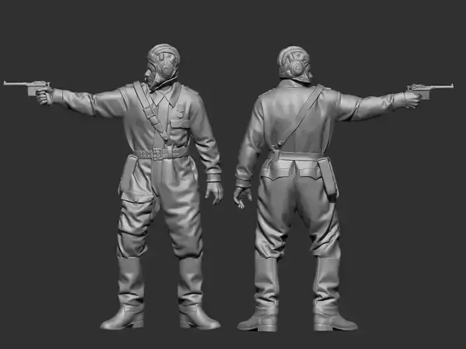 Russian tank crew ww2  3D print model