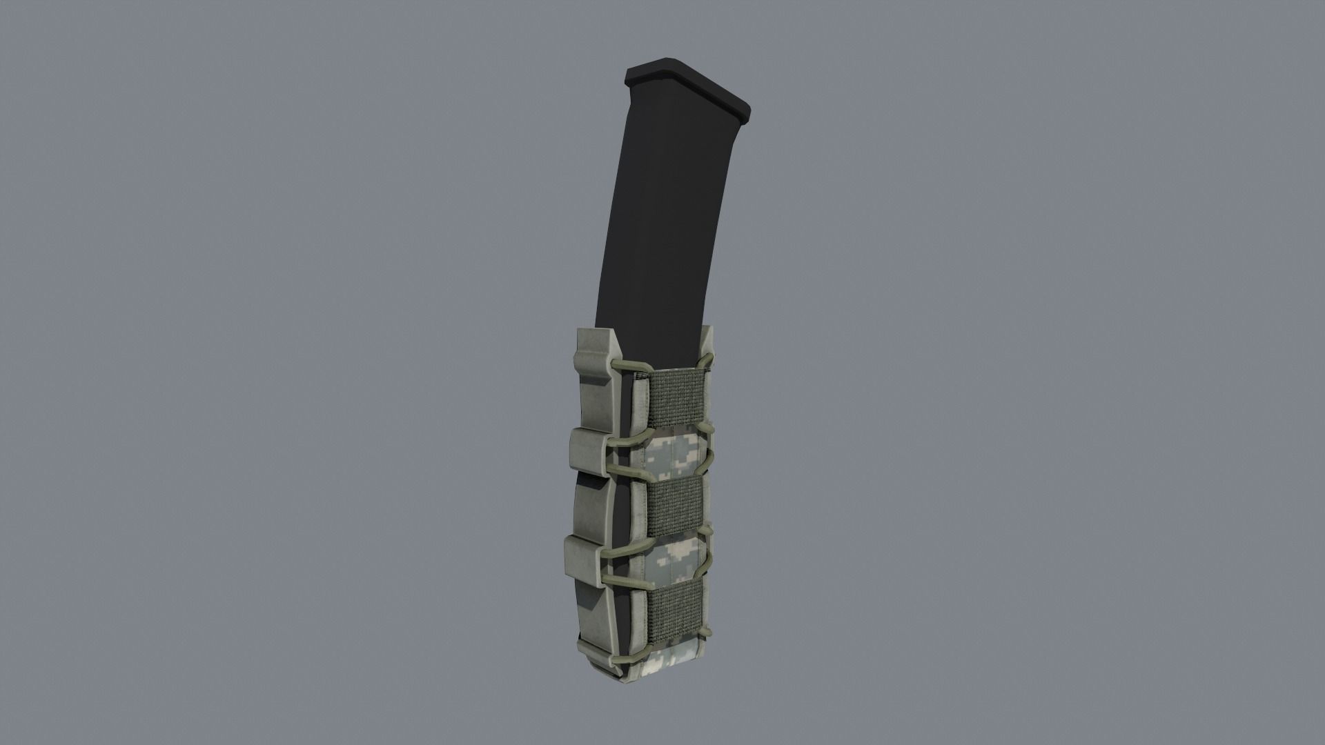 Molle pouches pack Low-poly 3D model_8