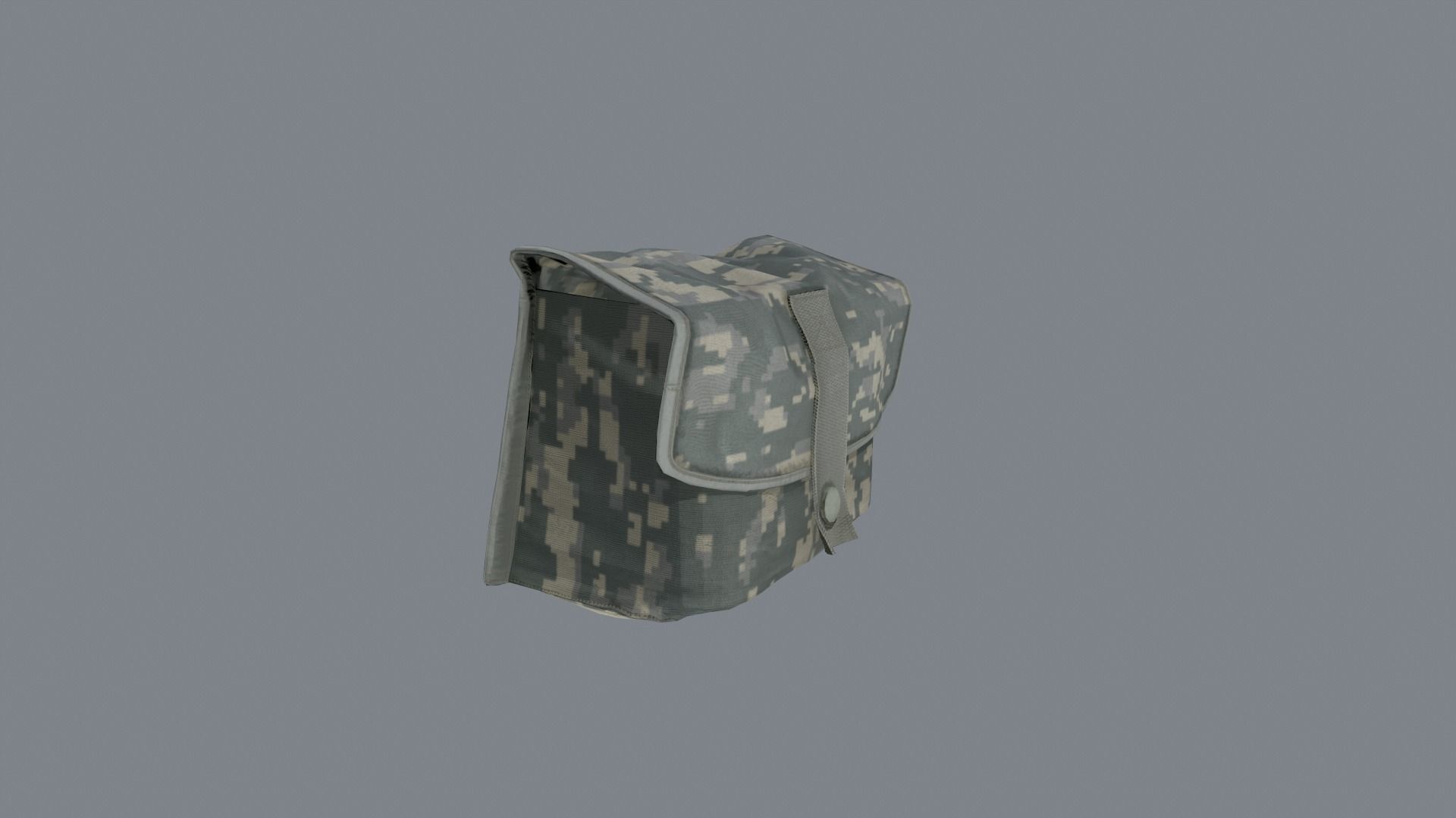 Molle pouches pack Low-poly 3D model_16