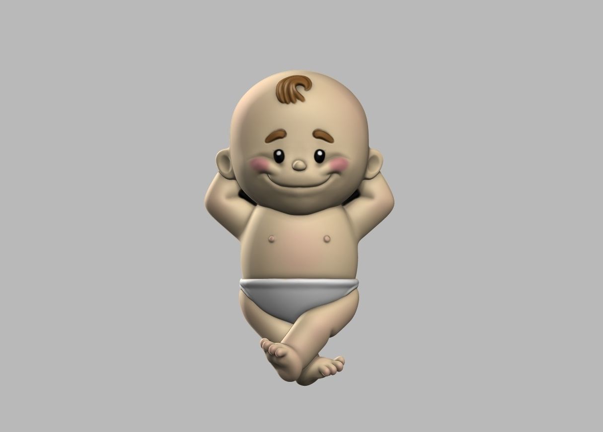 Baby decoration for 3d printing Free 3D print model_6