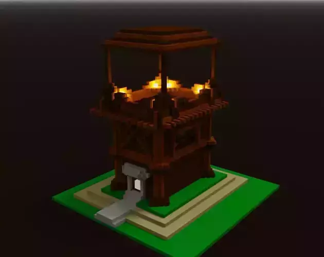 House-Tower lego tower in minecraft 3D print model