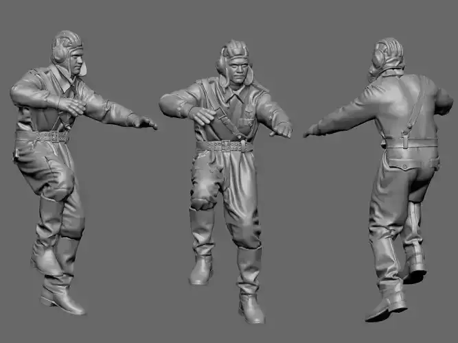 Sovet tank crew ww2  3D print model