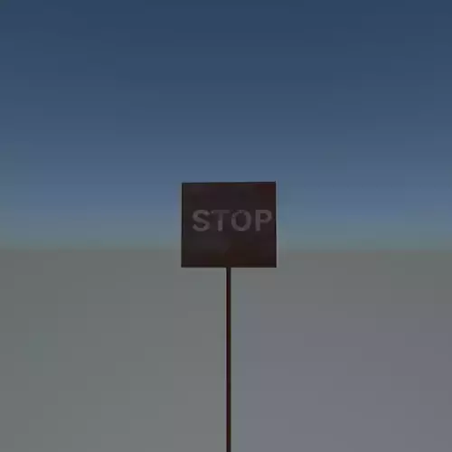Stop sign rusted Free low-poly 3D model