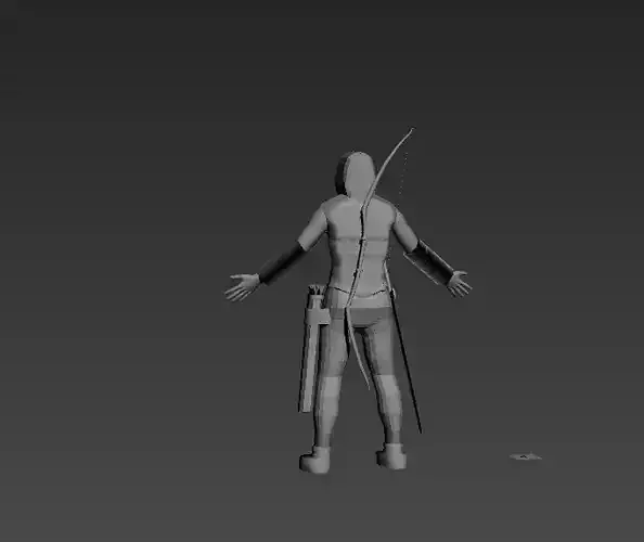 archer man with bow and arrow