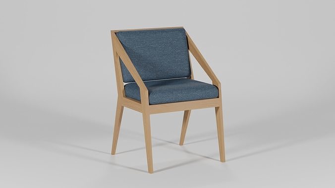 Wood Knife Chair 55x55x84 Low-poly 3D model