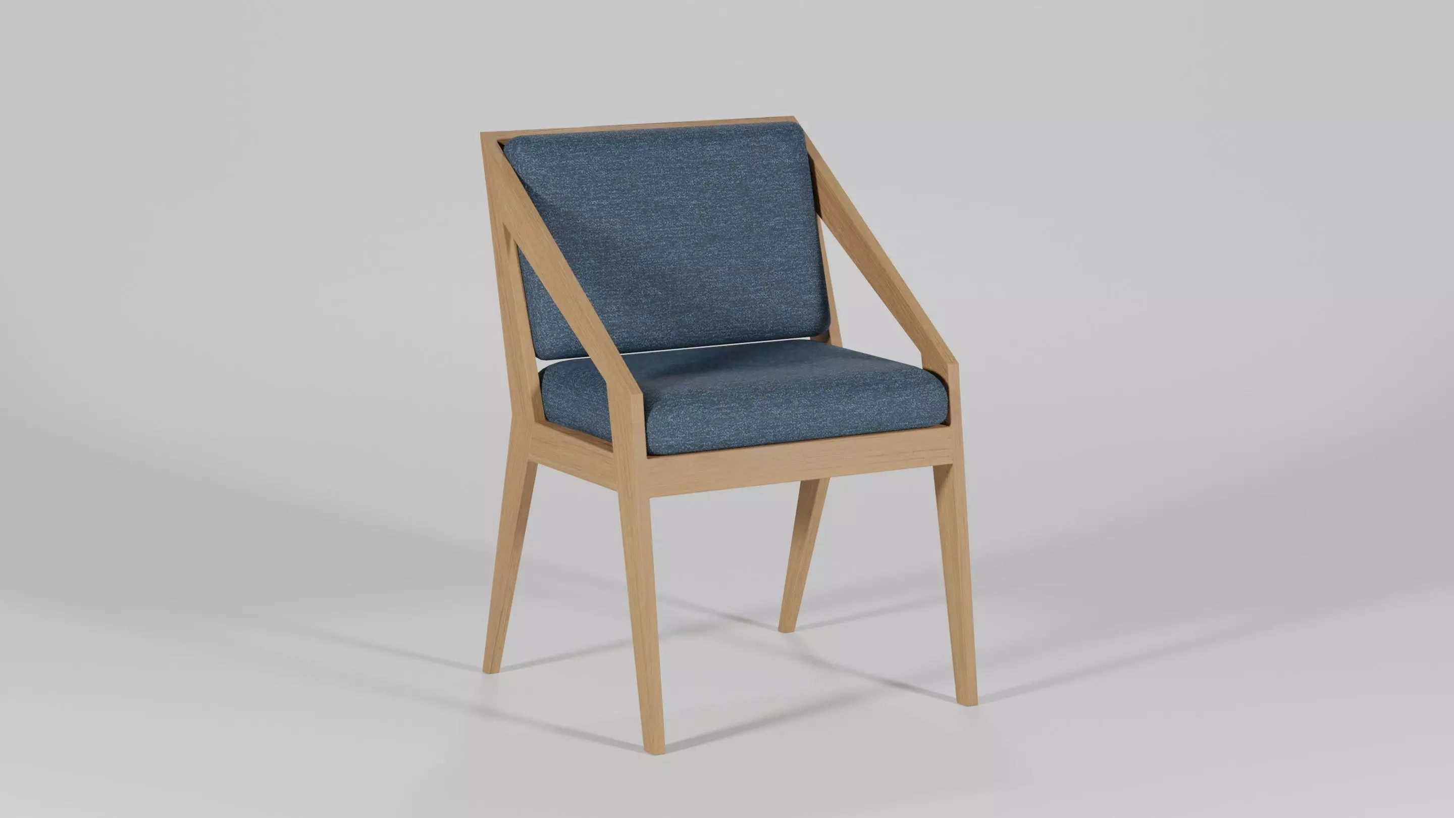 Wood Knife Chair 55x55x84 Low-poly 3D model