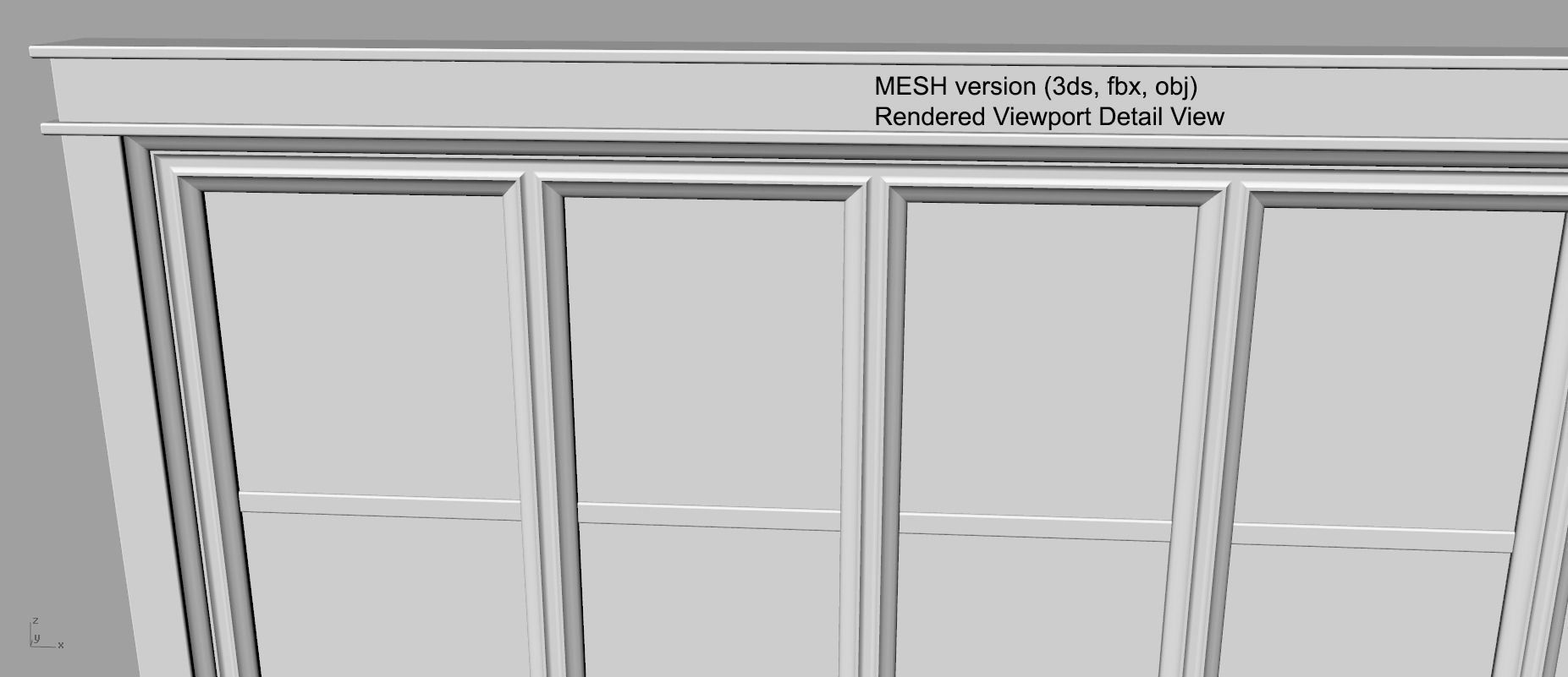 Big Rectangular Window 3D model_4