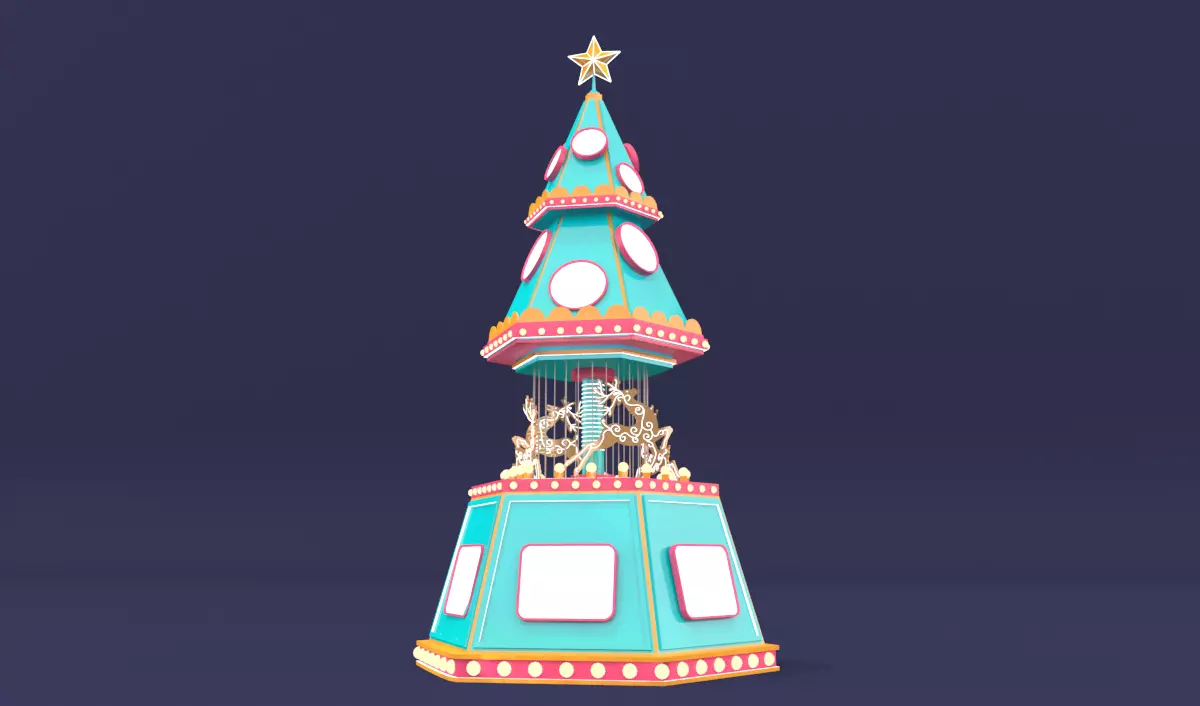 christmas tree 3D model_0