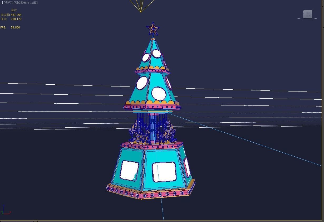 christmas tree 3D model_5
