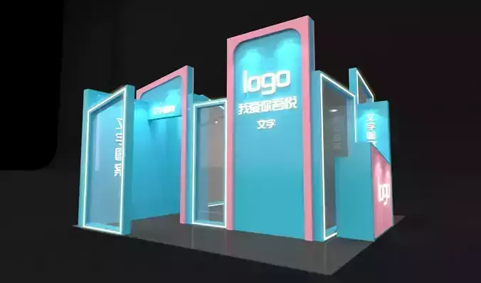 business show exhibition space design 3D model