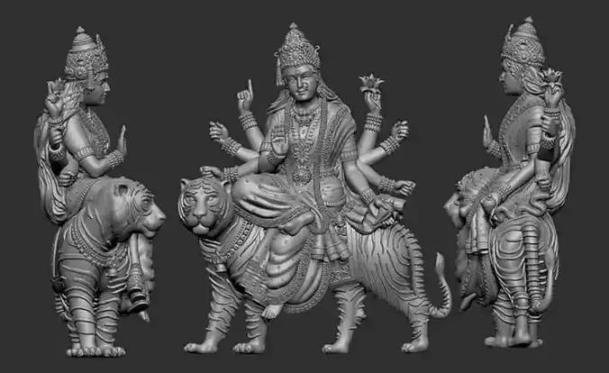 PENDANTS goddess riding tiger