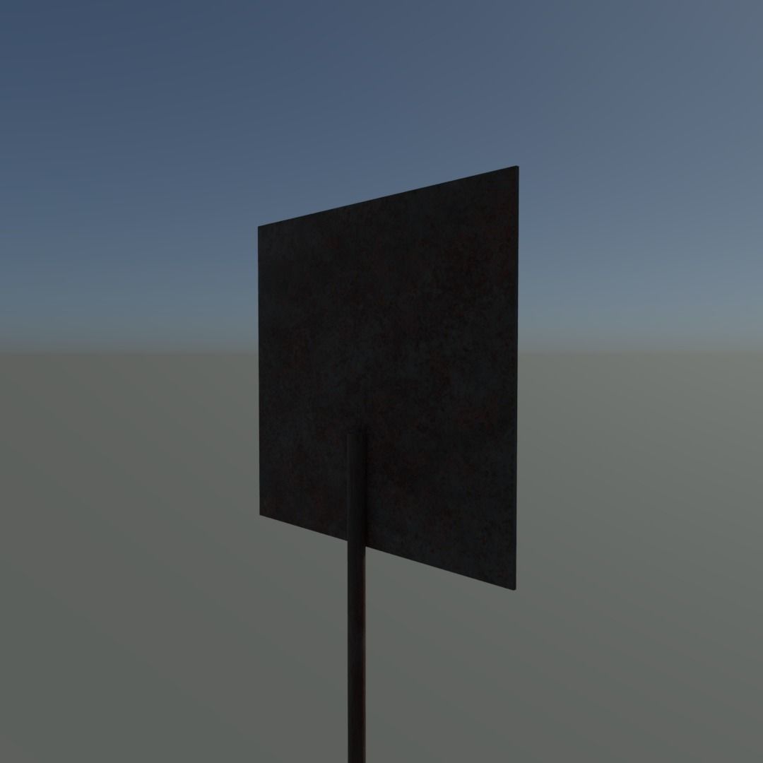 Road sign stop 3D print model_4