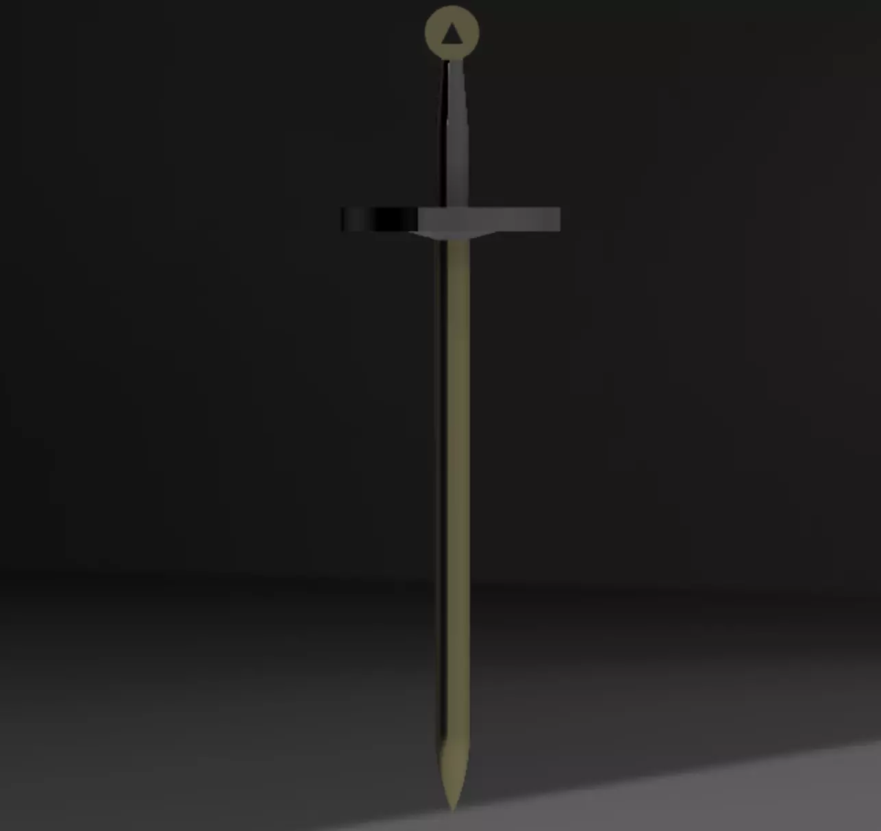 Black gold dark fantasy Sword Free 3D print model_0