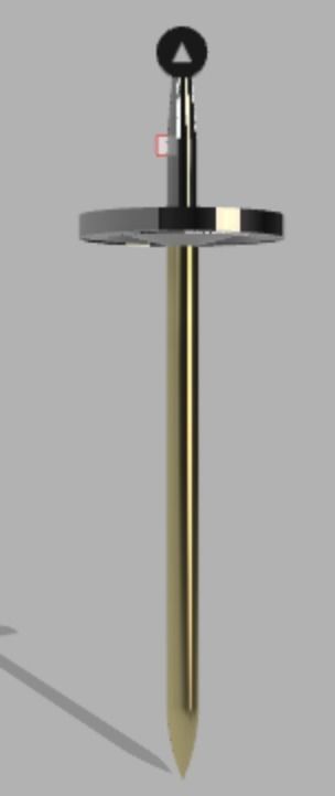 Black gold dark fantasy Sword Free 3D print model_1