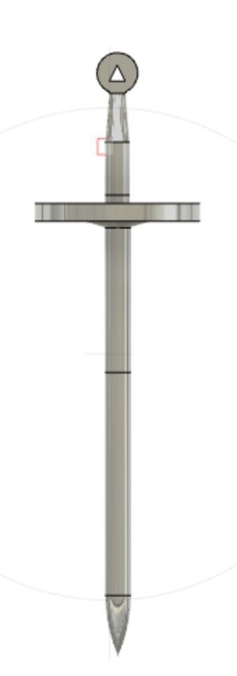 Black gold dark fantasy Sword Free 3D print model_5