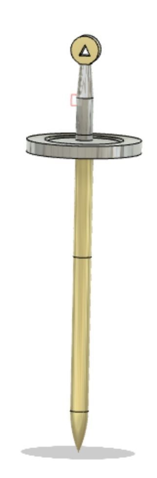 Black gold dark fantasy Sword Free 3D print model_6