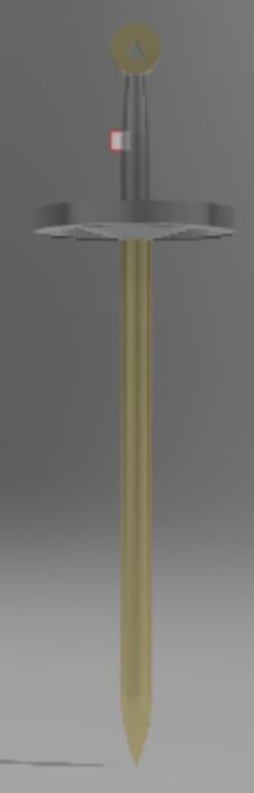 Black gold dark fantasy Sword Free 3D print model_3