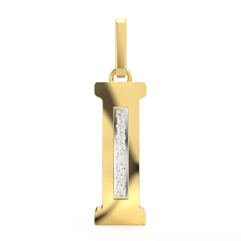 I SCRIPT DIAMOND PENDANT 3D print model_0