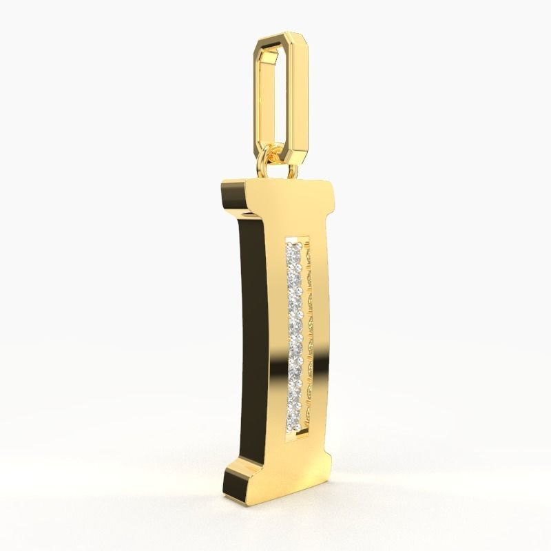 I SCRIPT DIAMOND PENDANT 3D print model_3