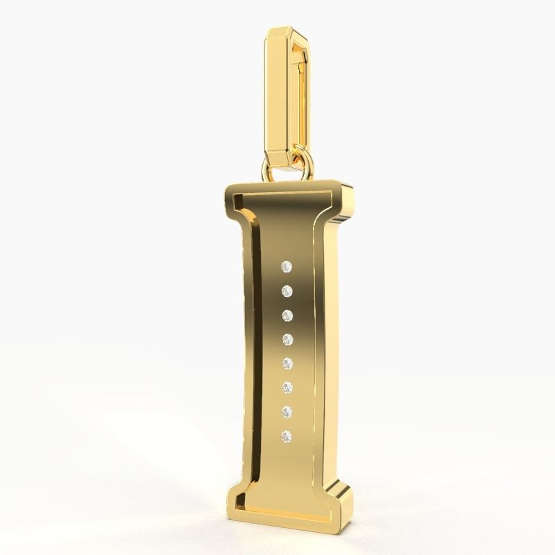 I SCRIPT DIAMOND PENDANT 3D print model_1