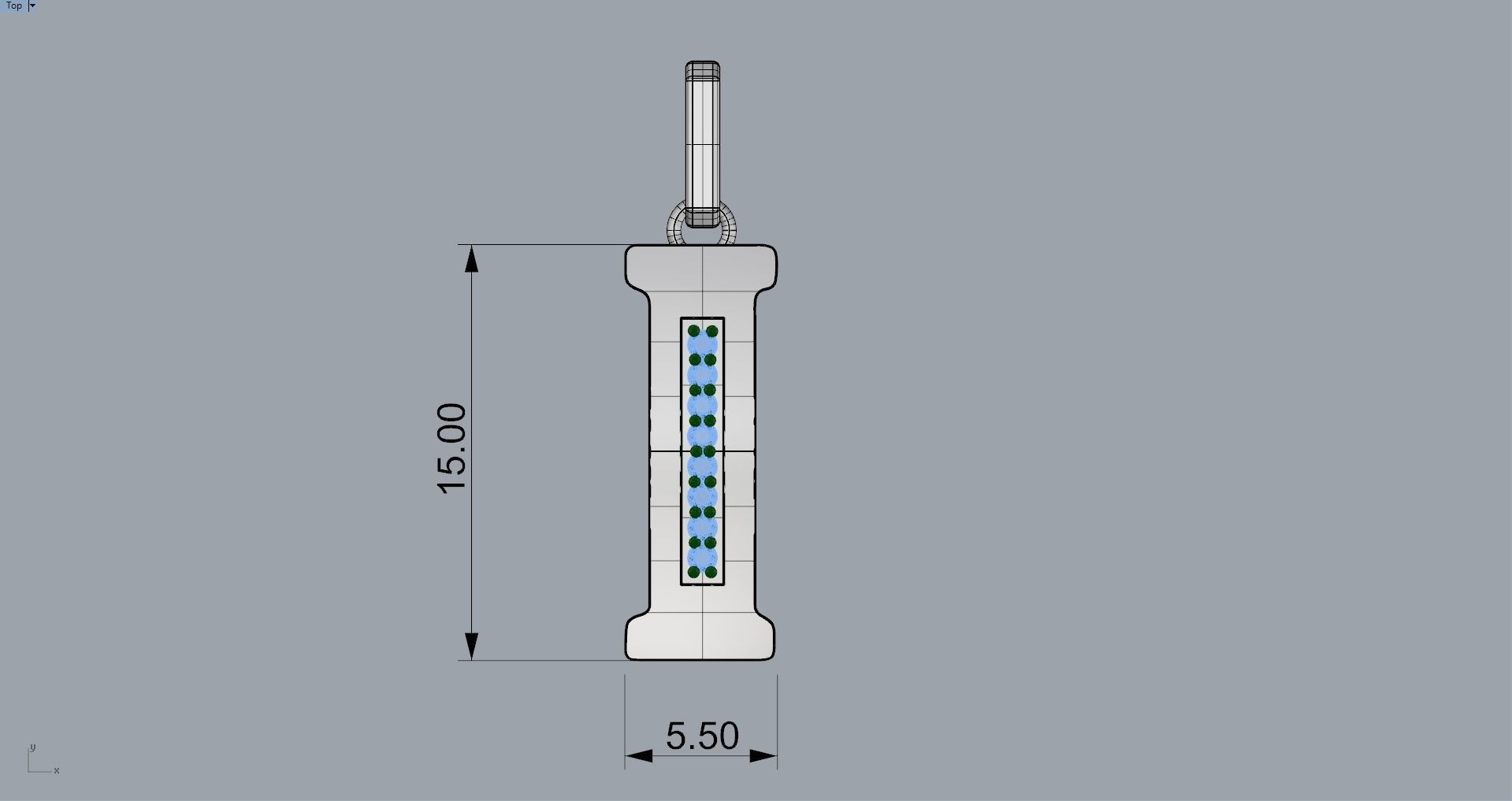 I SCRIPT DIAMOND PENDANT 3D print model_7